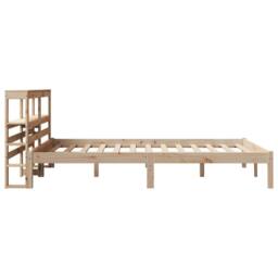 Berkfield Home Bed Frame without Mattress 160x200 cm Solid Wood Pine in Light Tan - thumbnail 5