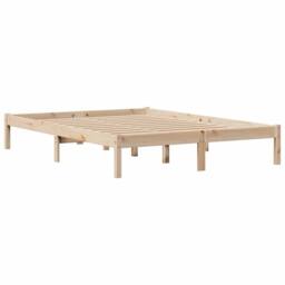 Berkfield Home Bed Frame without Mattress 160x200 cm Solid Wood Pine in Light Tan - thumbnail 7