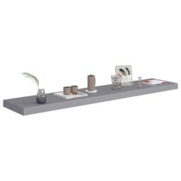 Berkfield Home Floating Wall Shelf Grey 120x23.5x3.8 cm MDF - thumbnail 3