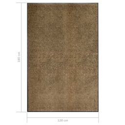 Berkfield Home Doormat Washable Brown 120x180 cm - thumbnail 6