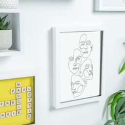 "Nicola Spring 3D Shadow Box Frame with A5 Mount - A4 (8"" x 12"") - Black Mount in White" - thumbnail 6