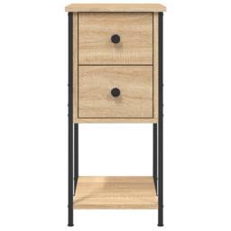 Berkfield Home Bedside Cabinet Sonoma Oak 32x42x70 cm Engineered Wood in Brown - Size: 32 x 42 x 70 cm - thumbnail 6