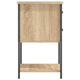 Berkfield Home Bedside Cabinet Sonoma Oak 32x42x70 cm Engineered Wood in Brown - Size: 32 x 42 x 70 cm - thumbnail 7