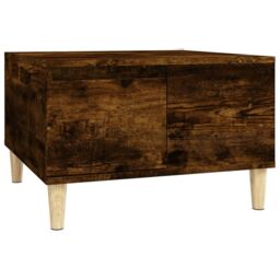 Berkfield Home Coffee Table Smoked Oak 55x55x36.5 cm Engineered Wood in Brown - thumbnail 2