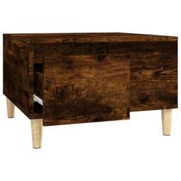 Berkfield Home Coffee Table Smoked Oak 55x55x36.5 cm Engineered Wood in Brown - thumbnail 6