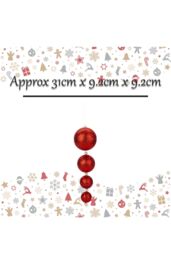 VFM e-Store Christmas Bauble Decoration Hanging Tree Ornament X 4 31cm Red - thumbnail 2
