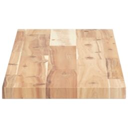 Berkfield Home Floating Shelves 2 pcs 80x20x2 cm Untreated Solid Wood Acacia in Brown - Size: 80 x 20 x 2 cm - thumbnail 5