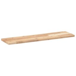 Berkfield Home Floating Shelves 2 pcs 80x20x2 cm Untreated Solid Wood Acacia in Brown - Size: 80 x 20 x 2 cm - thumbnail 6