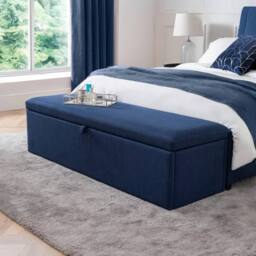 Cheshire Premium Ventura Blanket Box in Blue - thumbnail 2