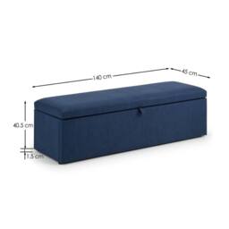 Cheshire Premium Ventura Blanket Box in Blue - thumbnail 9