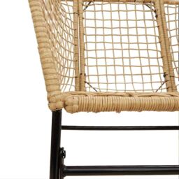 Berkfield Home 7 Piece Garden Dining Set Brown Poly Rattan Glass - thumbnail 8