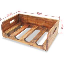 Berkfield Home Wine Racks 4 pcs for 16 Bottles Solid Reclaimed Wood in Brown - thumbnail 6