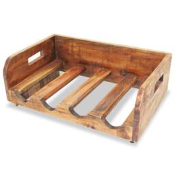 Berkfield Home Wine Racks 4 pcs for 16 Bottles Solid Reclaimed Wood in Brown - thumbnail 4
