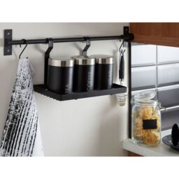 Orsina Sorello Matt Black Single Shelf Storage Rack - thumbnail 2