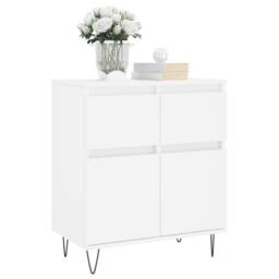 Berkfield Home Sideboard White 60x35x70 cm Engineered Wood - Size: 60 x 35 x 70 cm - thumbnail 3