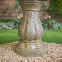 Primrose Solar Powered 'Imperial' Water Fountain Cream Tiered with Lights 92cm in Beige - thumbnail 3