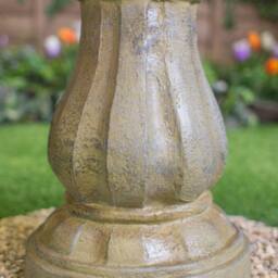 Primrose Solar Powered 'Imperial' Water Fountain Cream Tiered with Lights 92cm in Beige - thumbnail 5