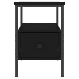 Berkfield Home Bedside Cabinet Black 34x36x50 cm Engineered Wood - Size: 34 x 36 x 50 cm - thumbnail 6