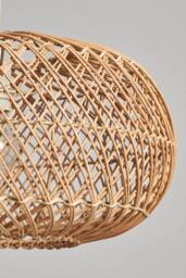 BHS Lighting Kyle 42cm Easy Fit Rattan Light Shade in Natural - thumbnail 3