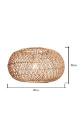 BHS Lighting Kyle 42cm Easy Fit Rattan Light Shade in Natural - thumbnail 5