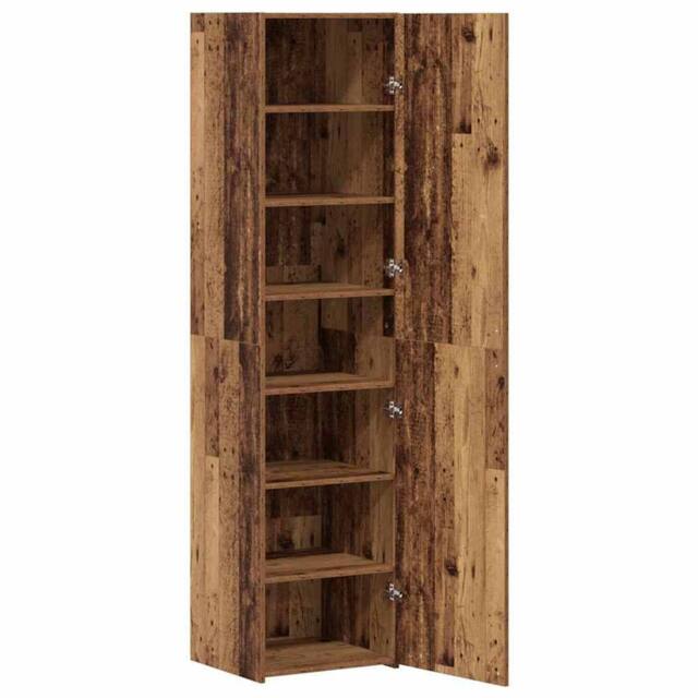 Berkfield Home Highboard Old Wood 45x42.5x185 cm Engineered Wood in Brown - image 1