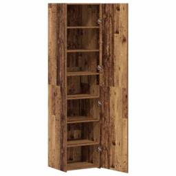 Berkfield Home Highboard Old Wood 45x42.5x185 cm Engineered Wood in Brown - thumbnail 1