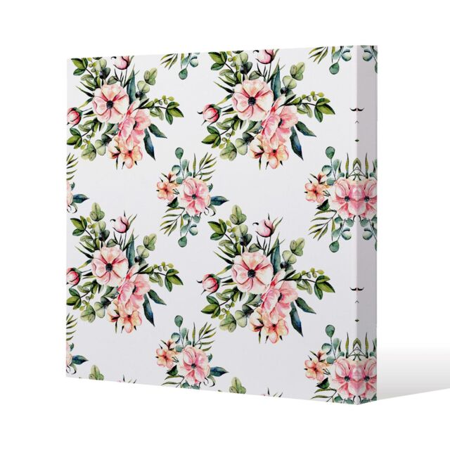Benjamin Tate Design Watercolour Plants (Canvas Print) / 101 x 101 x 4cm in Natural - Size: 101 x 101 x 4 cm - image 1