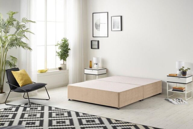 Somnior Ziggy Platform Bed Base in Beige - Size: Super King - image 1