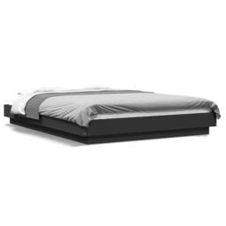 Berkfield Home Bed Frame with LED Lights without Mattress Black 120x190cm - Size: 120x190 cm - thumbnail 1