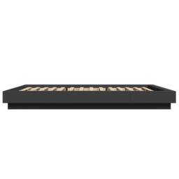Berkfield Home Bed Frame with LED Lights without Mattress Black 120x190cm - Size: 120x190 cm - thumbnail 6