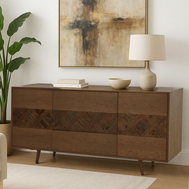 Orsina Spacious Brown Sideboard, Quality Crafted Sideboard For Livingroom, Versatile Design Mid Century Sideboard - image 1