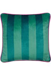 Laurence Llewelyn-Bowen 'Polly Amorous' Parrot & Floral Print Soft Touch Velvet Filled Cushion in Teal - Size: 43 cm x 43 cm - thumbnail 3