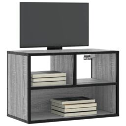Berkfield Home TV Cabinet Grey Sonoma 60x31x39.5 cm Engineered Wood & Metal