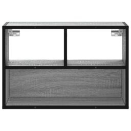 Berkfield Home TV Cabinet Grey Sonoma 60x31x39.5 cm Engineered Wood & Metal - thumbnail 4