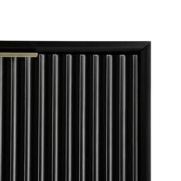 Home Garden Direct Monza Shoe Storage Cabinet with Fluted Doors Black - thumbnail 8
