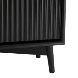 Home Garden Direct Monza Shoe Storage Cabinet with Fluted Doors Black - thumbnail 9