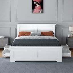 Flintshire Furniture Ltd Conway Four Drawer Storage Bed in White - Size: Double - thumbnail 3