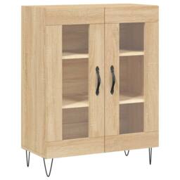 Berkfield Home Highboard Sonoma Oak 69.5x34x180 cm Engineered Wood in Light Tan - thumbnail 7