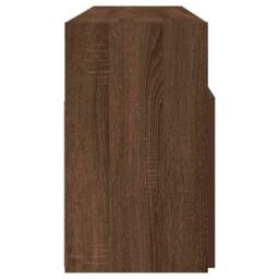 Berkfield Home TV Cabinet with LED Lights Brown Oak 120x30x50 cm - Size: 120 x 30 x 50 cm - thumbnail 8