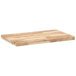 Berkfield Home Bathroom Vanity Top Untreated 60x50x4 cm Solid Wood Acacia in Brown - Size: 60 x 50 x 4 cm - thumbnail 6