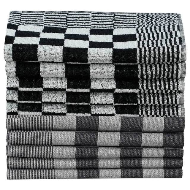 Berkfield Home Soft 50 Piece Towel Set Black & White Cotton - image 1
