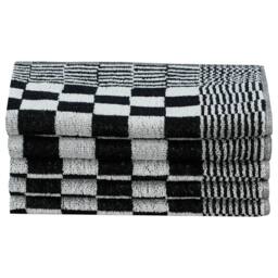 Berkfield Home Soft 50 Piece Towel Set Black & White Cotton - thumbnail 6