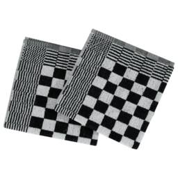 Berkfield Home Soft 50 Piece Towel Set Black & White Cotton - thumbnail 7