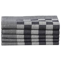 Berkfield Home Soft 50 Piece Towel Set Black & White Cotton - thumbnail 5