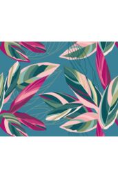 Origin Murals Botanical Calathea Leaves Wall Mural in Blue - Size: W350 cm x H280 cm - thumbnail 2