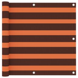 Berkfield Home Balcony Screen Orange & Brown 90x600 cm Oxford Fabric
