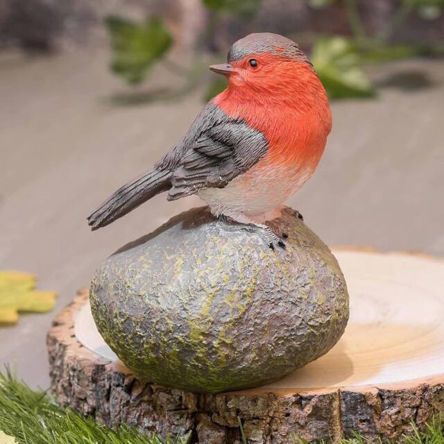 SPETLEK Garden Robin Bird Ornament On Perched B Sculpture Robin - image 1