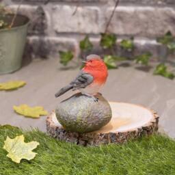 SPETLEK Garden Robin Bird Ornament On Perched B Sculpture Robin - thumbnail 3