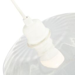 Happy Homewares Contemporary Ribbed Glass Non Electric Pendant Lamp Shade with Flat Style in Clear - thumbnail 3