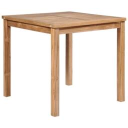 Berkfield Home Garden Table 80x80x77 cm Solid Teak Wood in Brown - Size: 80 x 80 x 77 cm - thumbnail 2
